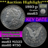 ***Auction Highlight*** 1893-p Morgan Dollar $1 Graded Select Unc By USCG (fc)