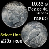 1925-s Peace Dollar $1 Grades Select Unc (fc)
