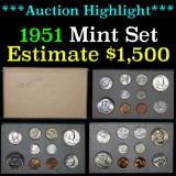 ***Auction Highlight*** Original 1951 United States Mint Set (fc)