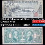 ***Auction Highlight*** 1896 $1 Educational silver certificate Grades vf++ (fc)