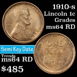 1910-s Lincoln Cent 1c Grades Choice Unc RD (fc)
