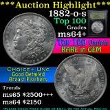 ***Auction Highlight*** 1882-o/s Morgan Dollar $1 Graded Choice+ Unc By USCG (fc)