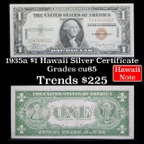 1935a $1 Silver Certificate Hawaii, Signatures of Julian & Morgenthau Grades Gem CU