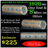 Full roll of Buffalo Nickels, 1926 on one end & a 's' Mint reverse on other end Buffalo Nickel (fc)