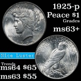 1925-p Peace Dollar $1 Grades Select+ Unc