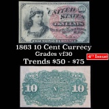 1863 fourth issue 10 cent fractional currency Grades vf++