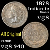 1878 Indian Cent 1c Grades vg, very good