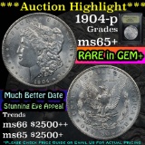 ***Auction Highlight*** 1904-p Morgan Dollar $1 Graded GEM+ Unc By USCG (fc)