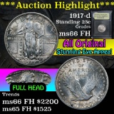 ***Auction Highlight*** 1917-d Ty1 Standing Liberty Quarter 25c Graded GEM+ FH By USCG (fc)