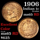 ***Auction Highlight*** 1906 Indian Cent 1c Grades GEM Unc RD (fc)