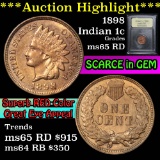 ***Auction Highlight*** 1898 Indian Cent 1c Graded GEM Unc RD By USCG (fc)