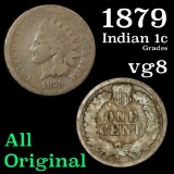 1879 Indian Cent 1c Grades vg, very good