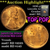 ***Auction Highlight*** 1930-p Lincoln Cent 1c Graded GEM++ Unc RD By USCG (fc)