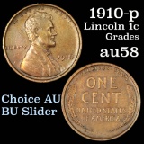 1910-p Lincoln Cent 1c Grades Choice AU/BU Slider