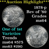 ***Auction Highlight*** 1878-p Rev '79 Morgan Dollar $1 Grades Choice Unc (fc)