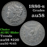 1886-s Morgan Dollar $1 Grades Choice AU/BU Slider (fc)