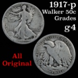 1917-p Walking Liberty Half Dollar 50c Grades g, good