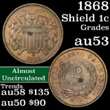 1868 2 Cent Piece 2c Grades Select AU