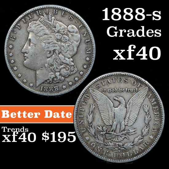 1888-s Morgan Dollar $1 Grades xf