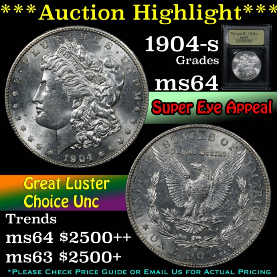 ***Auction Highlight*** 1904-s Morgan Dollar $1 Graded Choice Unc By USCG (fc)