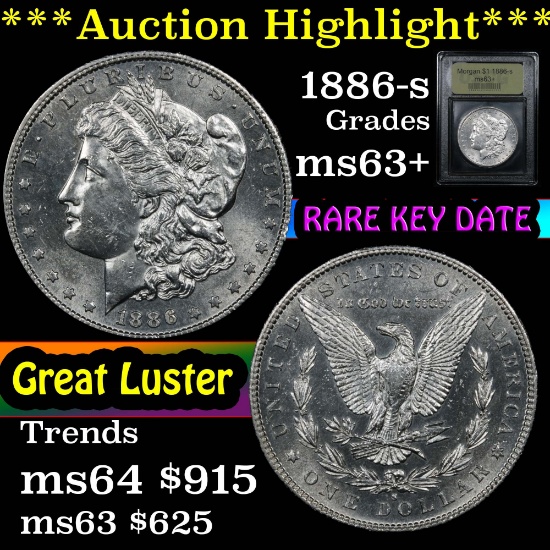***Auction Highlight*** 1886-s Morgan Dollar $1 Graded Select+ Unc By USCG (fc)