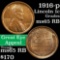 1916-p Lincoln Cent 1c Grades GEM Unc RB