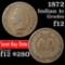 1872 Indian Cent 1c Grades f, fine (fc)