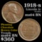 1918-s Lincoln Cent 1c Grades Choice Unc BN (fc)