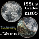 1881-s Morgan Dollar $1 Grades GEM Unc Beautiful toning