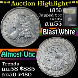 ***Auction Highlight*** 1836 Capped Bust Dime 10c Graded Choice AU by USCG (fc)