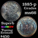 1885-p Morgan Dollar $1 Grades GEM+ Unc Exceptional toning (fc)