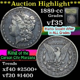 ***Auction Highlight*** 1889-cc Morgan Dollar $1 Graded vf++ by USCG (fc)