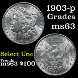 1903-p Morgan Dollar $1 Grades Select Unc