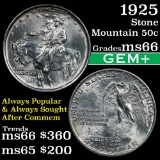 1925 Stone Mountain Old Commem Half Dollar 50c Grades GEM+ Unc (fc)