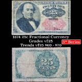 1874 Fifth issue 25 cent Fractional Currency Grades vf+
