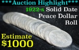 ***Auction Highlight*** Uncirculated Peace Dollar $1 roll, solid date 1922-d (fc)