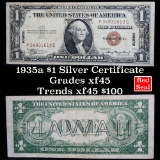 1935a $1 Silver Certificate Hawaii, Signatures of Julian & Morgenthau Grades xf+