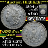 ***Auction Highlight*** 1894-p Morgan Dollar $1 Graded xf by USCG (fc)