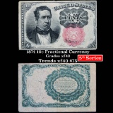1874 Fifth series 10 cent fractional currency Grades xf