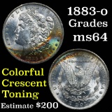 Beautiful toning 1883-o Morgan Dollar $1 Grades Choice Unc