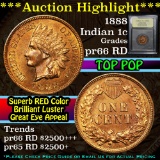 ***Auction Highlight*** 1888 Indian Cent 1c Graded Gem+ proof RD by USCG (fc)