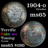 Fabulous toning 1904-o Morgan Dollar $1 Grades GEM Unc