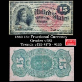 1863 fourth issue 15 cent fractional currency Grades vf+