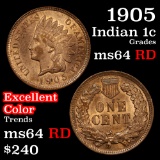 1905 Indian Cent 1c Grades Choice Unc RD (fc)