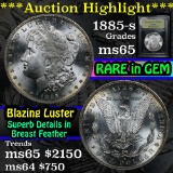 ***Auction Highlight*** 1885-s Morgan Dollar $1 Graded GEM Unc by USCG (fc)