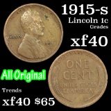 1915-s Lincoln Cent 1c Grades xf