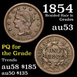 1854 Braided Hair Large Cent 1c Grades Select AU