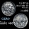 1937-p Buffalo Nickel 5c Grades GEM+ Unc