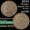 1834 Classic Head half cent 1/2c Grades Choice AU/BU Slider (fc)