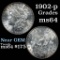 1902-p Morgan Dollar $1 Grades Choice Unc